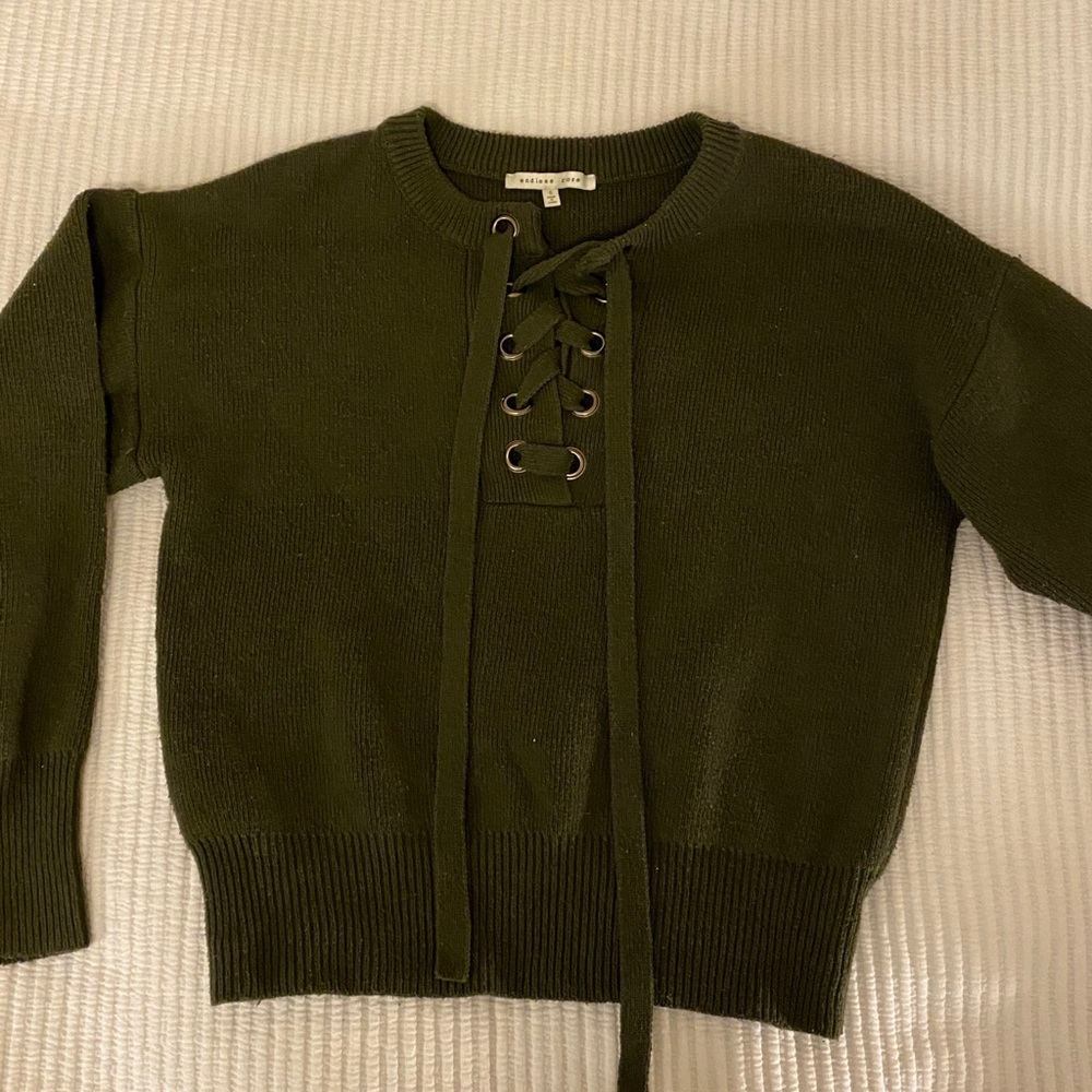 Endless Rose Green Sweater, Small